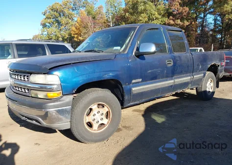 2001 Chevrolet Silverado 1500 Ls из США, поврежденный, VIN 1GCEK19T71E198566
